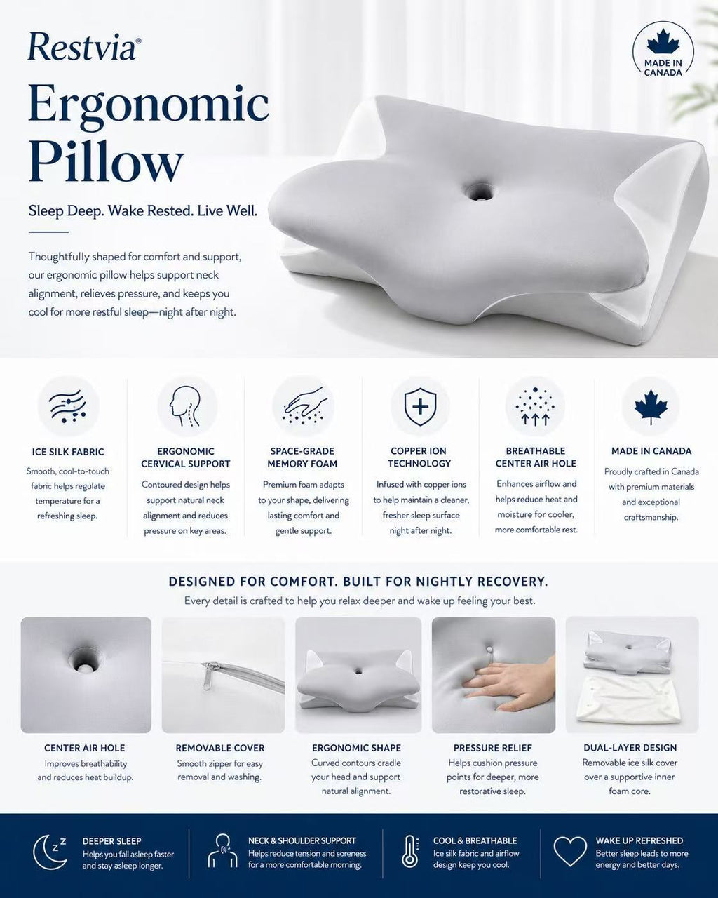 Restvia Ergonomic Pillow