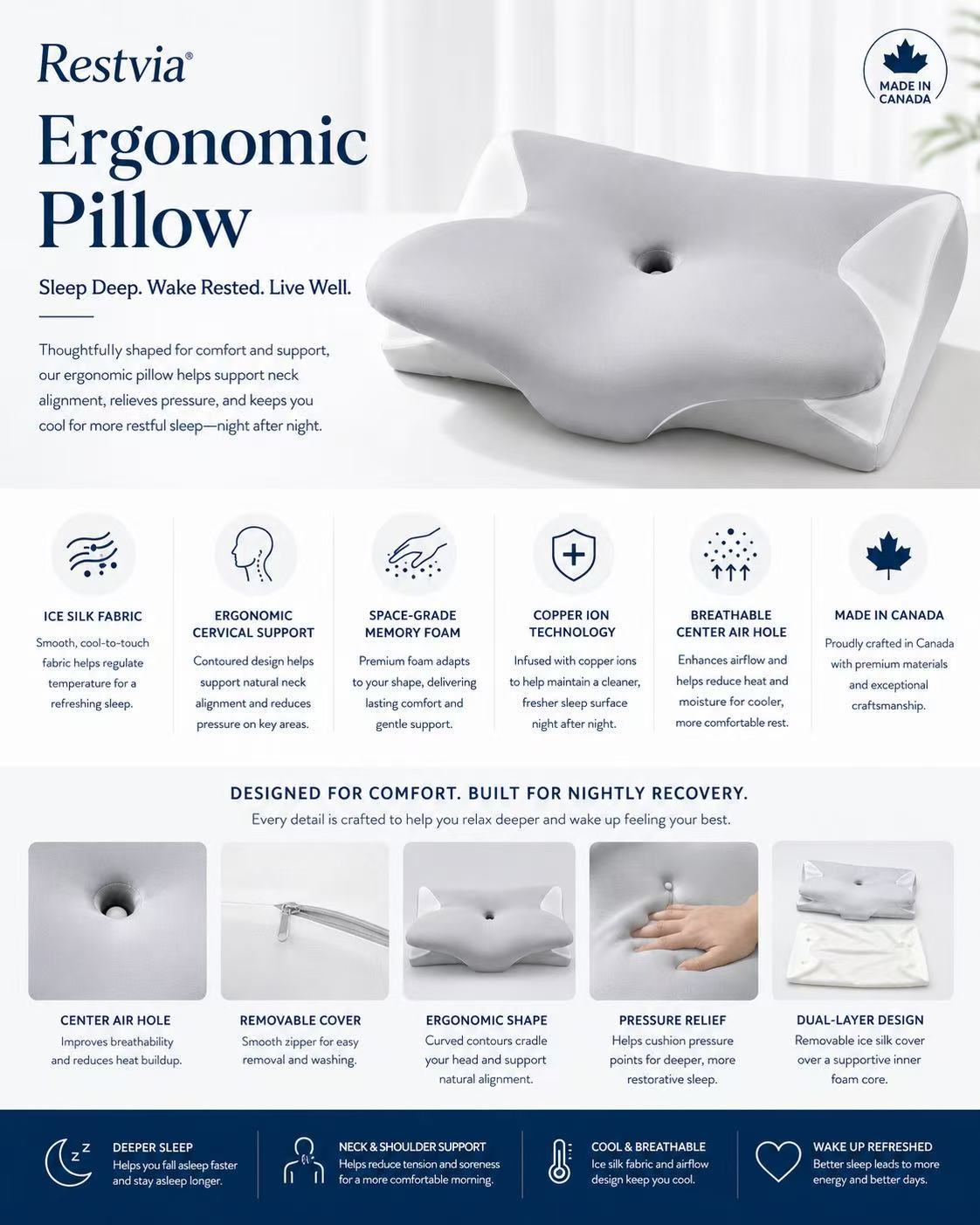 Restvia Ergonomic Pillow